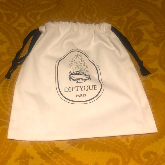 Diptyque Large Luxury White Cotton Drawstring Pouch / Authentic / New Never Used - Picture 1 of 1